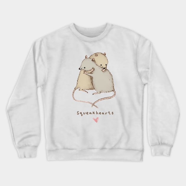 Squeakhearts Crewneck Sweatshirt by Sophie Corrigan